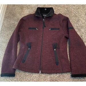 Athleta fuzzy lined‎ hooded jacket medium